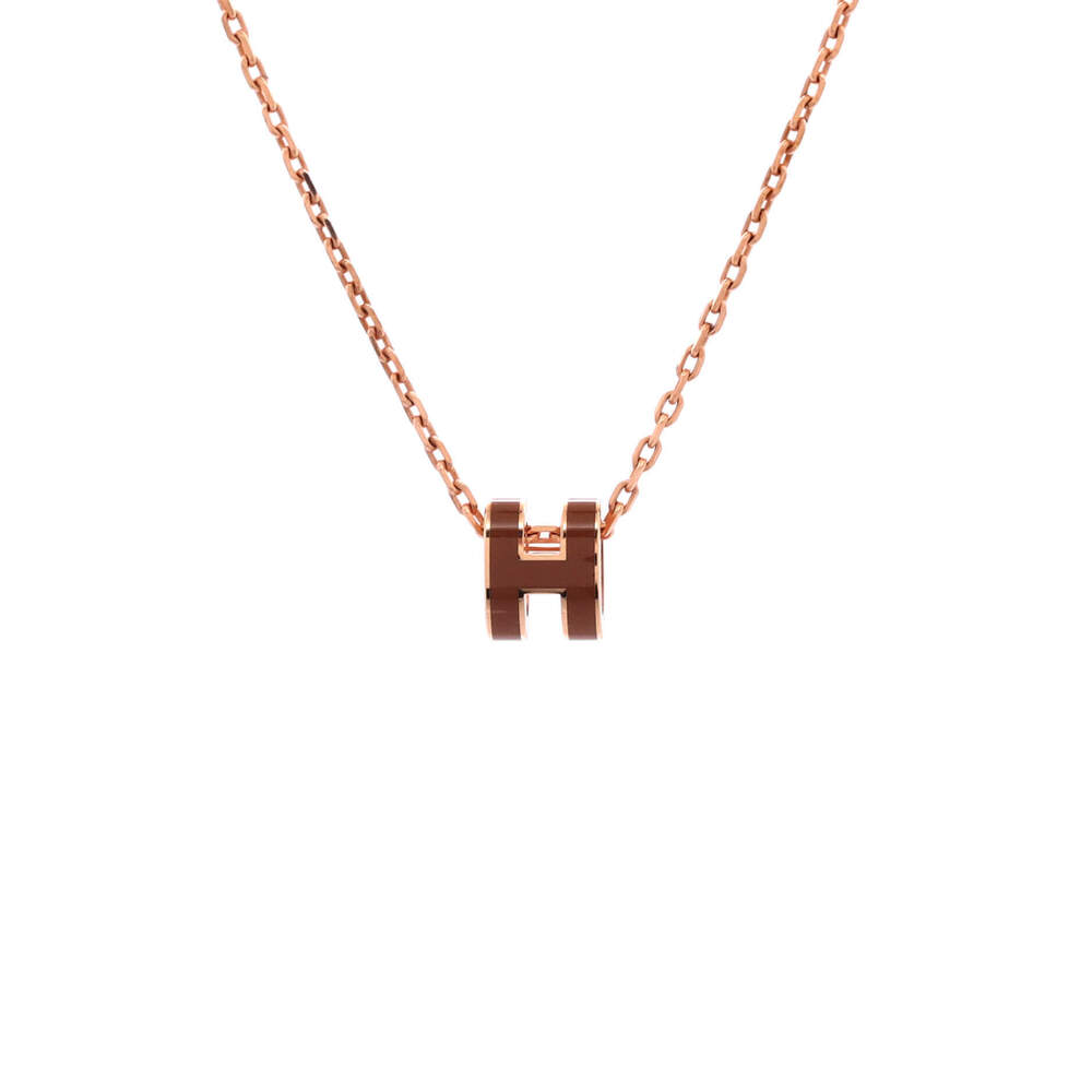 Hermes Mini Pop H Pendant Chain Necklace